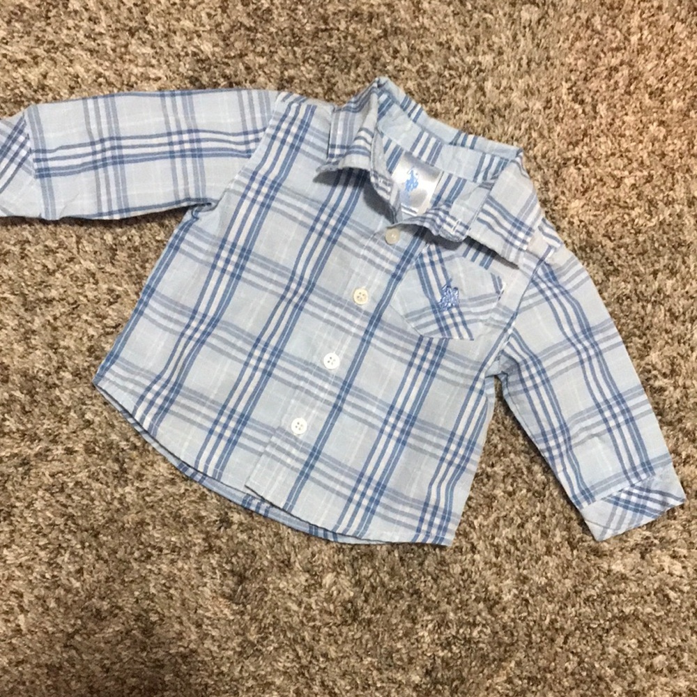 US Polo Assn 3-6 month Button up